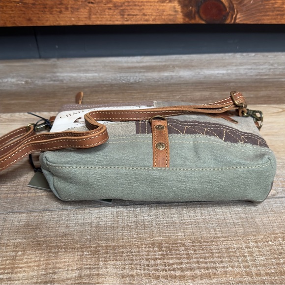 Myra Bag Pathway small crossbody purse bag upcycled canvas - Picture 7 of 7